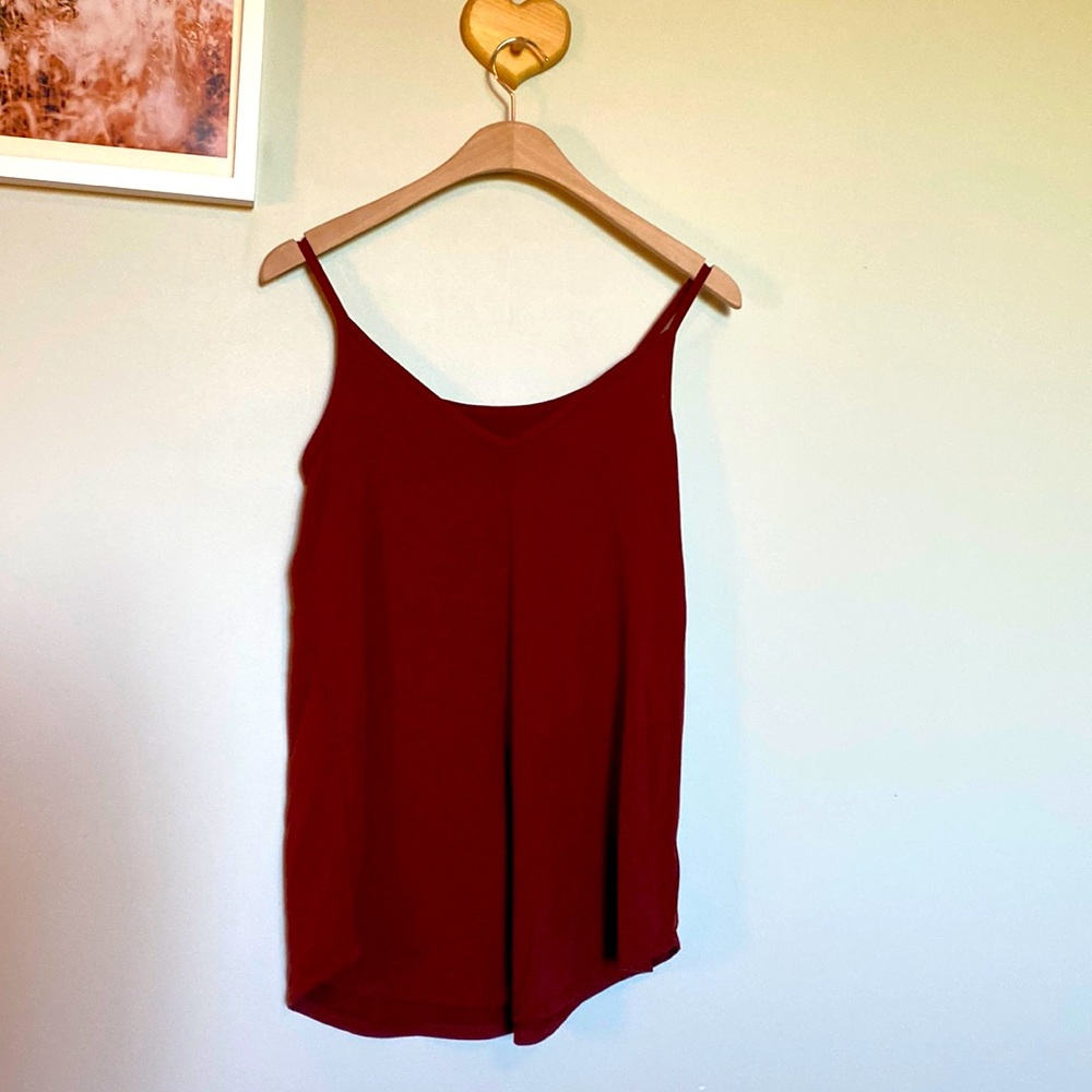 Rust coloured reversible tunic tank